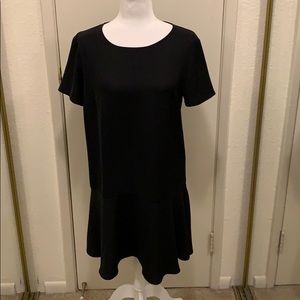 Mossimo Peplum Drop-Waist Black Dress